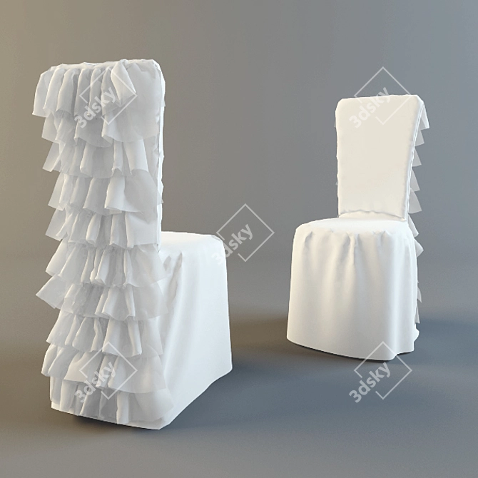 Stylish Fabric Chair Cover 3D model image 1