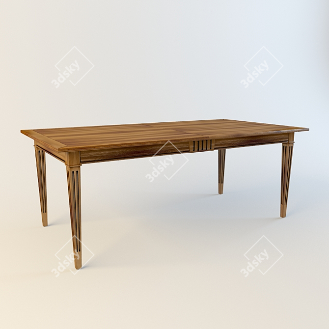 French-made Grange Dining Table 3D model image 1