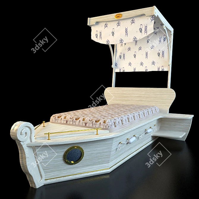 Caroti Calafuria Boat Bed 3D model image 1