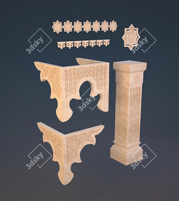 Arabian Flair: Exquisite Cultural Elements 3D model image 1