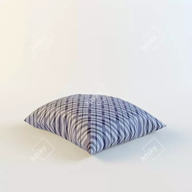 Title: Cozy Texture Pillow 3D model image 1
