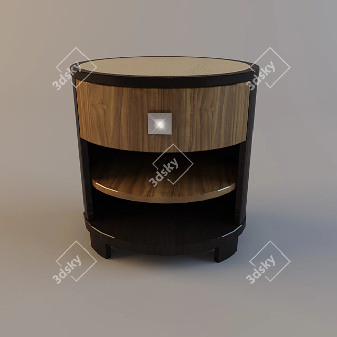 Elegant Orazio Bedside Table 3D model image 1