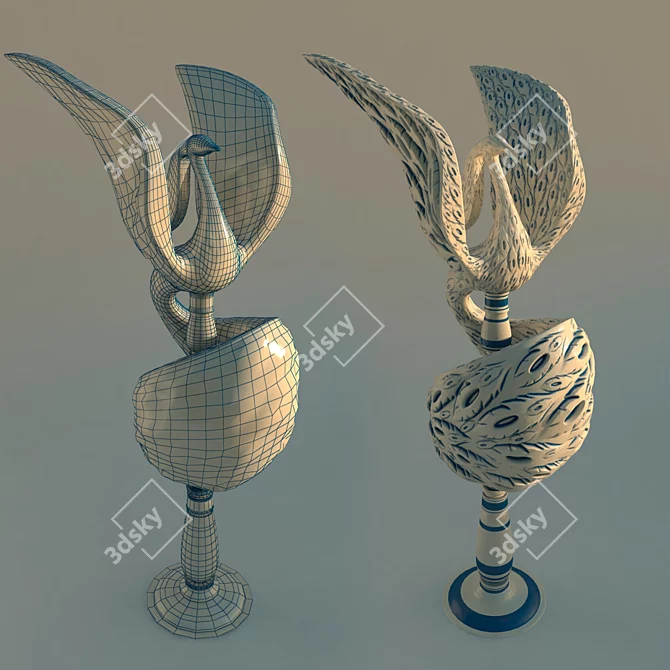 Dymkovo-inspired Folk Art 3D model image 1