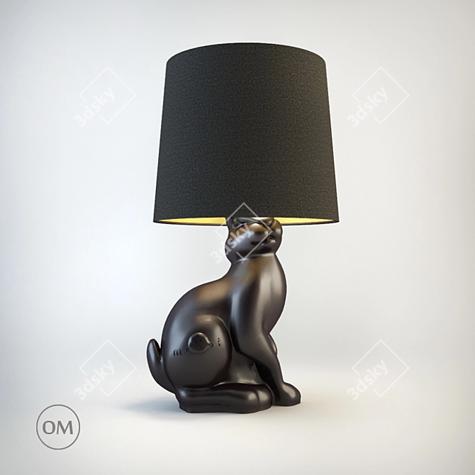 Whimsical Rabbit Lamp 3D model image 1