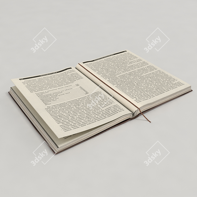 Vintage Classic Book for 3D Designers 3D model image 1