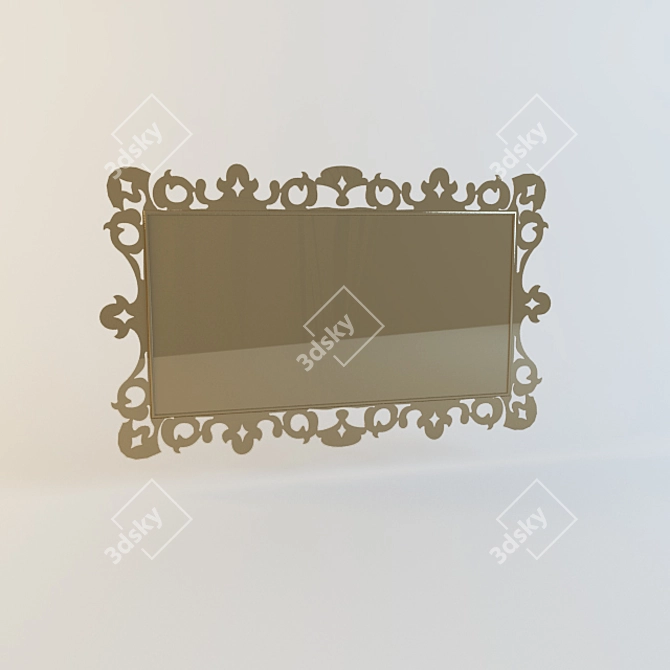 Reflective Elegance Mirror 3D model image 1