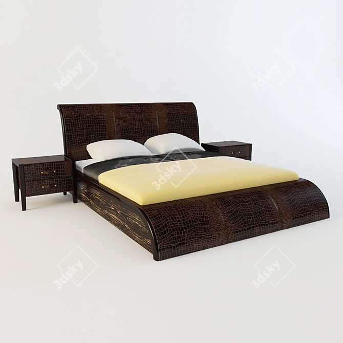 Cozy Dream Bed 3D model image 1