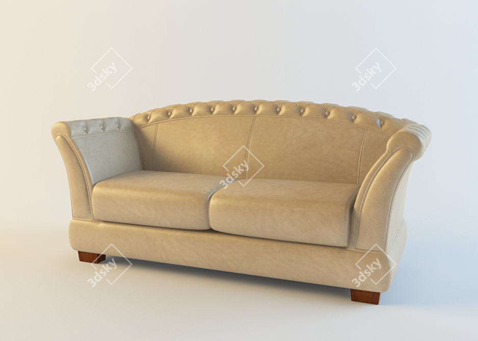 Italian Classic Sofa - BTC Iride 3D model image 1