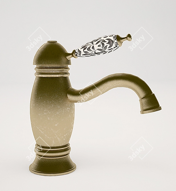 Vintage-inspired Kitchen Tap 3D model image 1