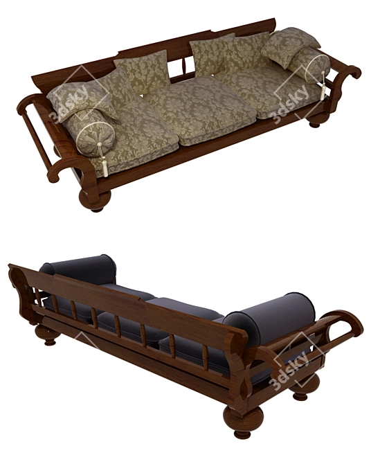 Comfy Couch for Relaxation 3D model image 1