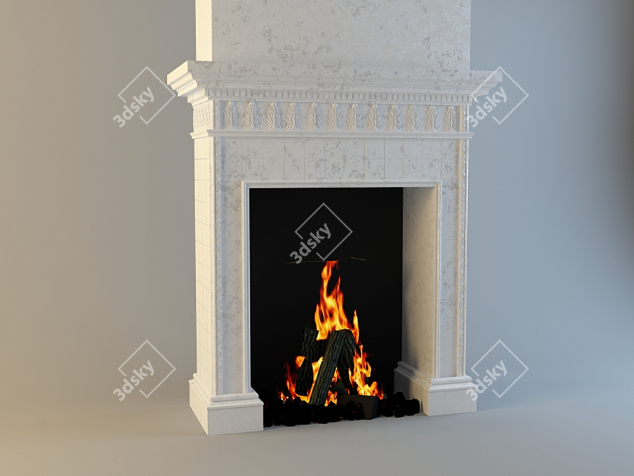 Warm Nights Fireplace 3D model image 1