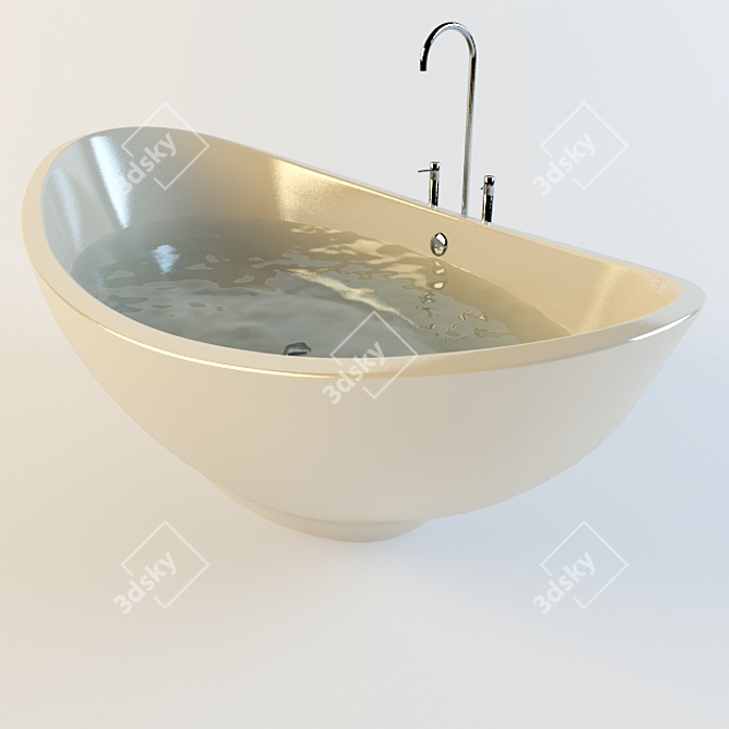 Luxurious Lavasca Bathtub 3D model image 1