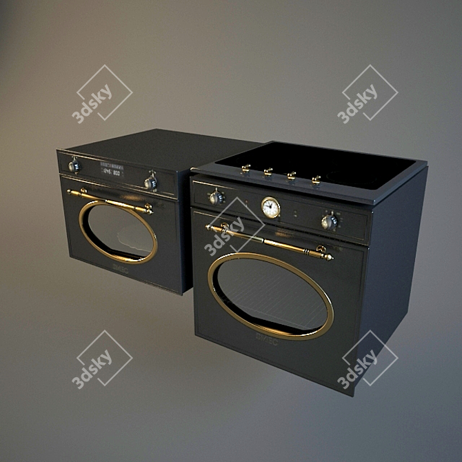 Smeg 3-in-1 Kitchen Appliance Set 3D model image 1