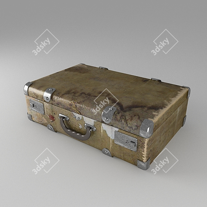 Vintage Traveler Suitcase 3D model image 1