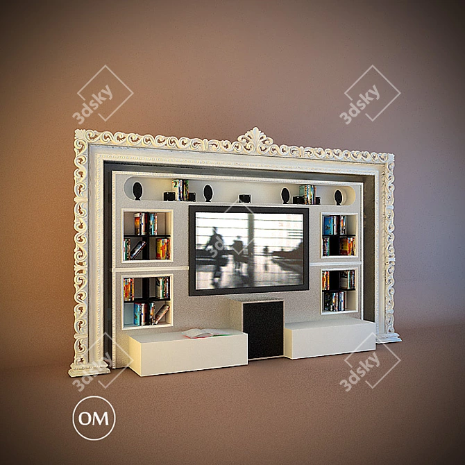 VISMARA TV Stand: Sleek, Modern Design 3D model image 1