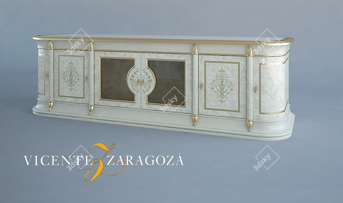 California TV Sideboard - Vicente Zaragoza 3D model image 1