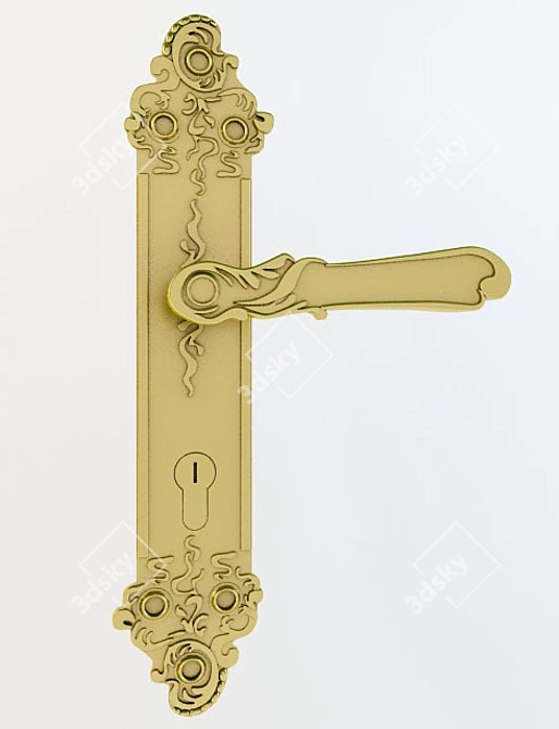 Title: Stylish Linea Cali Tiffany Door Knob 3D model image 1