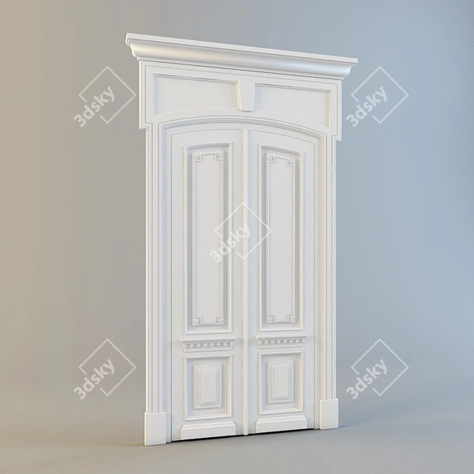 Elegant Entry Door 3D model image 1