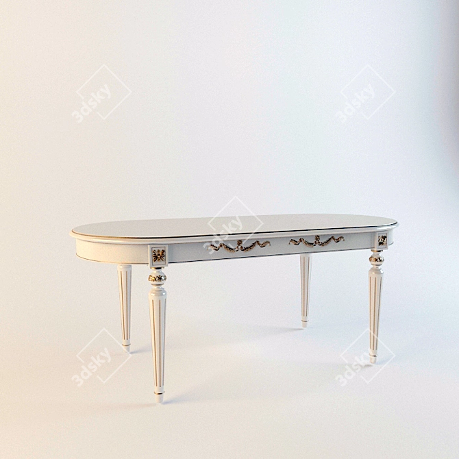 Sleek Modern Table 3D model image 1