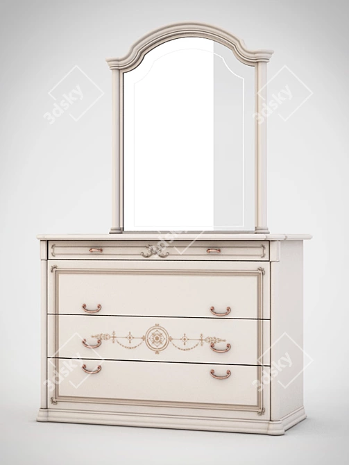 Louis Dupont Camelia Chest of Drawers 3D model image 1