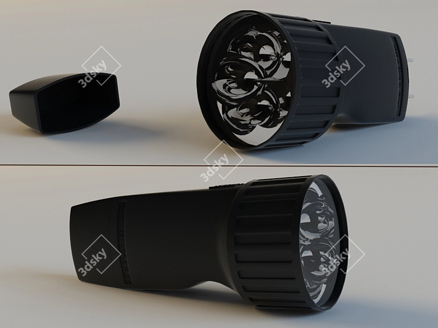 Budget China Flashlight 3D model image 1
