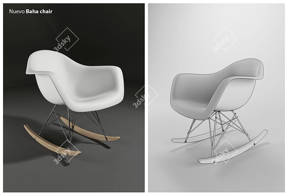 Modern Rocking Chair: Nuevo Baha 3D model image 1