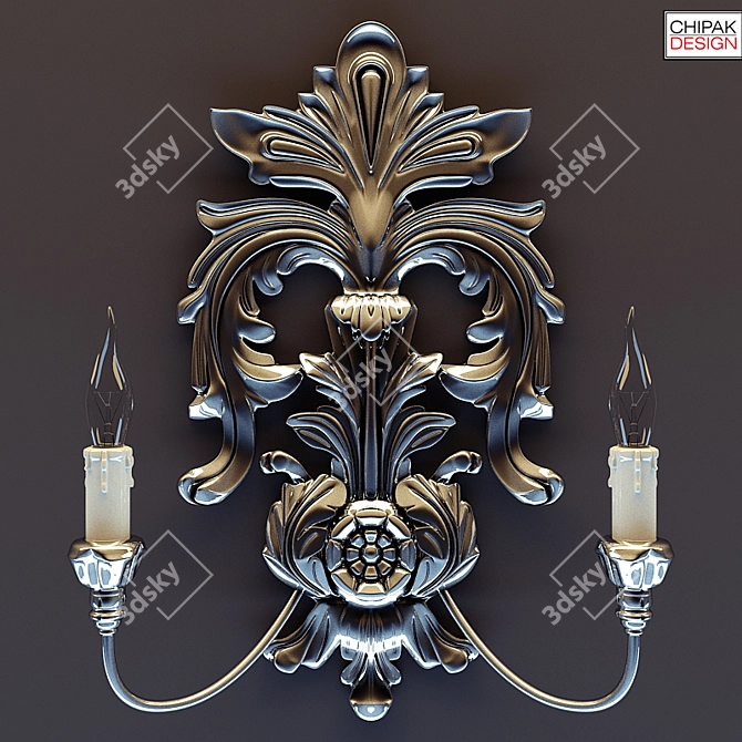 Italian Paoletti Art Lamp 3D model image 1