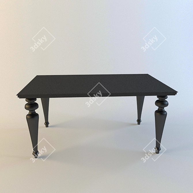 Sleek Dining Table: Mugali 3D model image 1