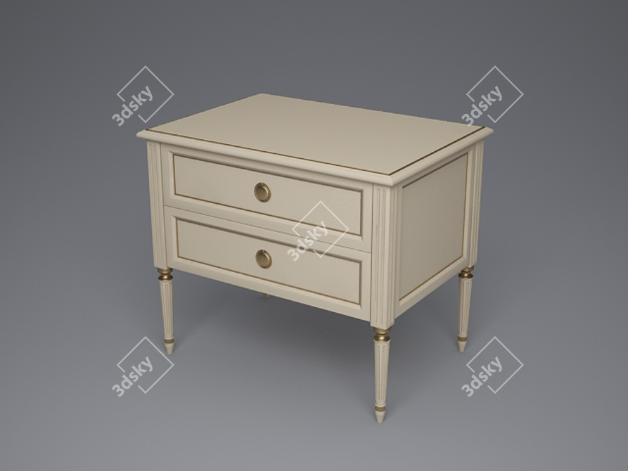 Italian Cabiate 19081 Bedside Cabinet 3D model image 1