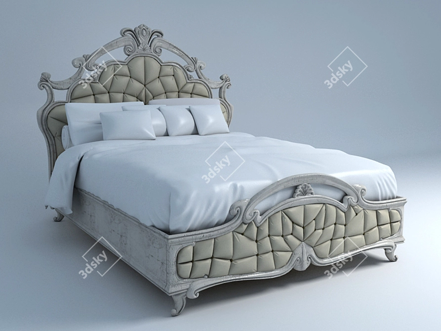 Classic Baby Bed: Timeless and Charming! 3D model image 1