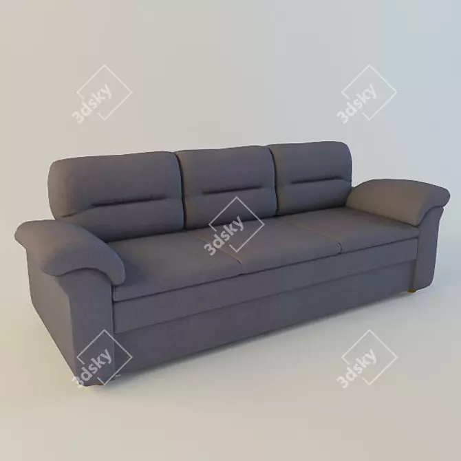 Bergamo Sofa: Chic and Comfortable 3D model image 1