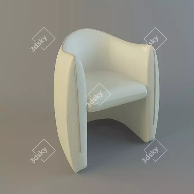 Elegant Corsica Armchair by Mobel & Zeit 3D model image 1