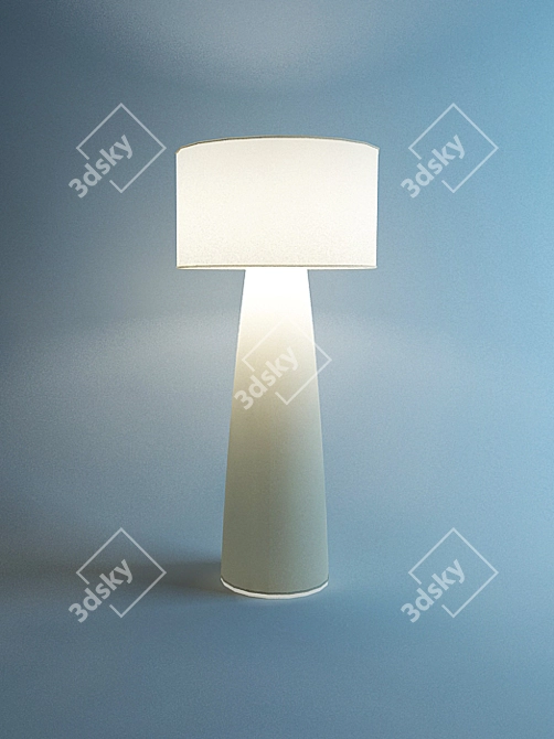 Elegant Floor Lamp 3D model image 1