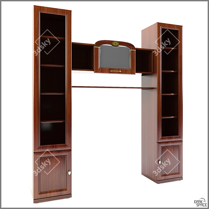 Napoli Book Cupboard: Elegant Storage Solution 3D model image 1