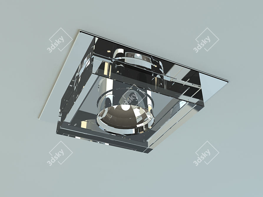 Compact Square Jewelry Box 3D model image 1