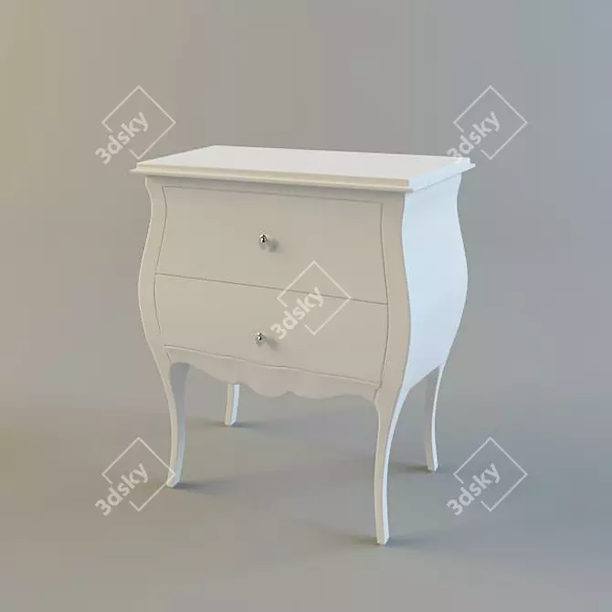 Italian Bedside Table by Cafissi 3D model image 1