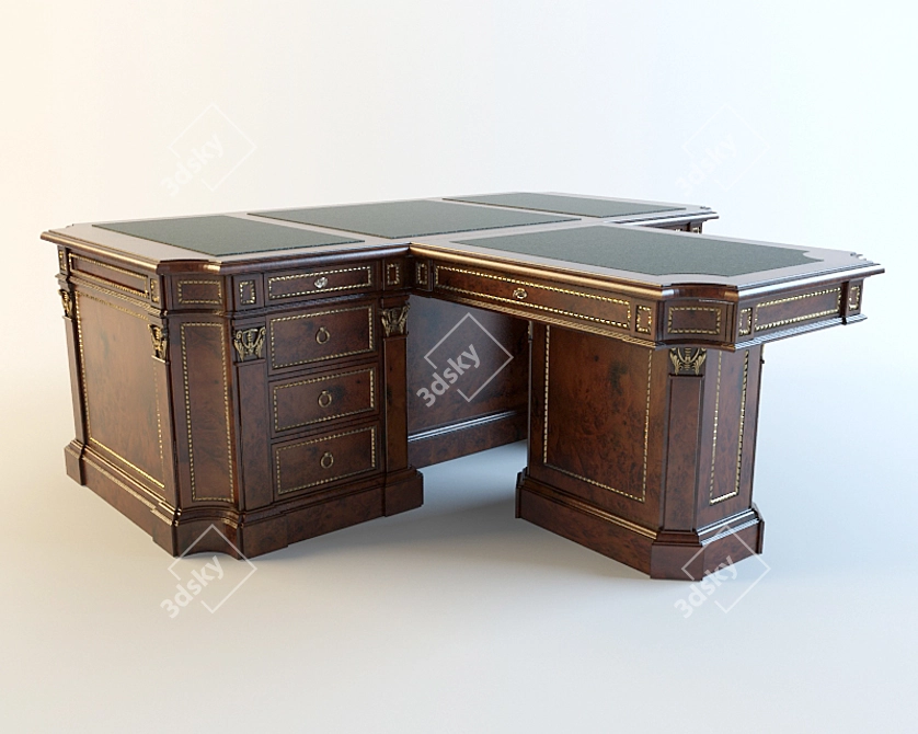 Elegant Franchesco Molon Desk 3D model image 1