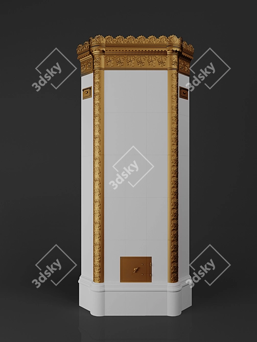 Cozy Fire: Fireplace 50 3D model image 1