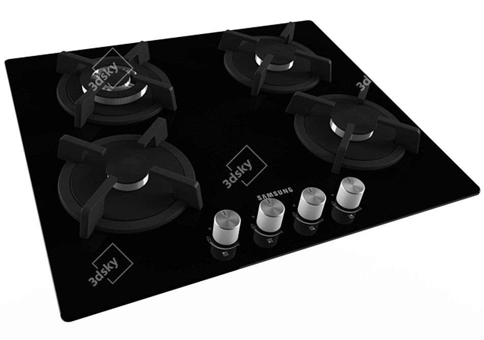 Samsung GN 642 HFGD/BWT Gas Cooktop 3D model image 1