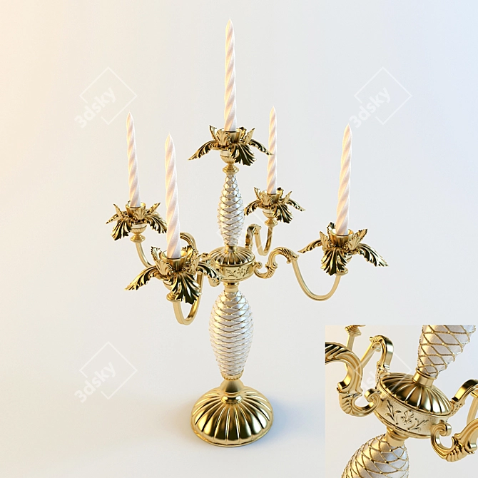 Elegant Candelabrum for Luxurious Atmosphere 3D model image 1