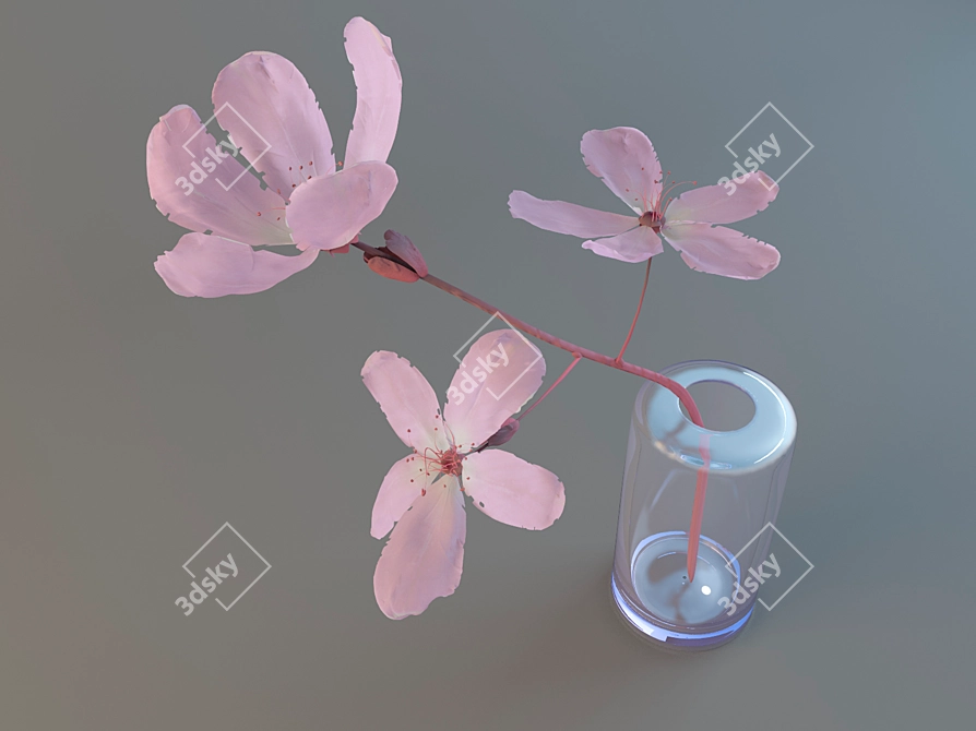 Pretty Pink Flower Bouquet 3D model image 1