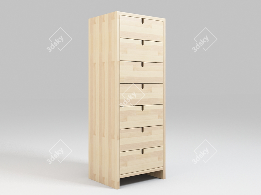 Sleek Letta High Chest 3D model image 1