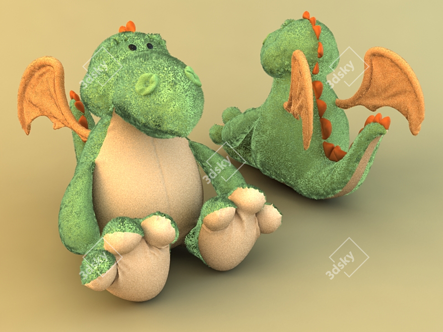 Dino - Soft and Cuddly Dinosaur Toy 3D model image 1