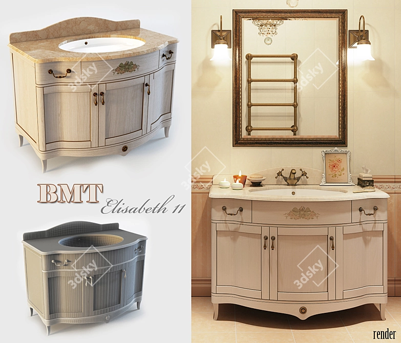 BMT Elisabeth 11: Elegant Photo-Inspired Stand 3D model image 1