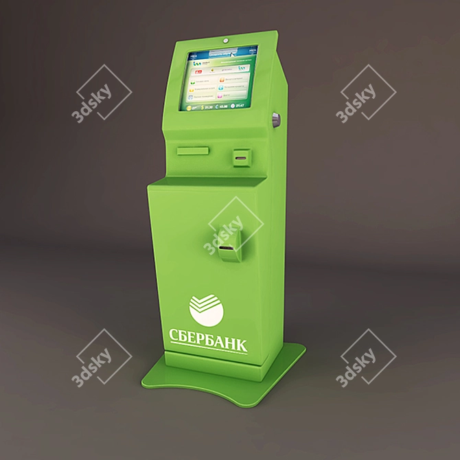 Sberbank ATM Machine: Secure and Convenient 3D model image 1