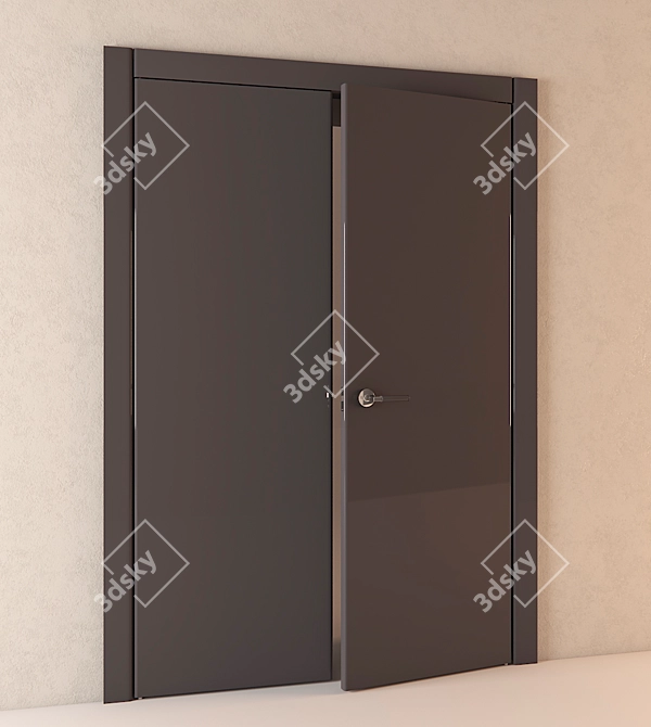 TRE-Piu Rever Doppio: Elegant Double Door 3D model image 1