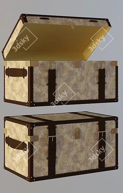 Multi-Purpose Toy Chest: Stylish & Spacious 3D model image 1