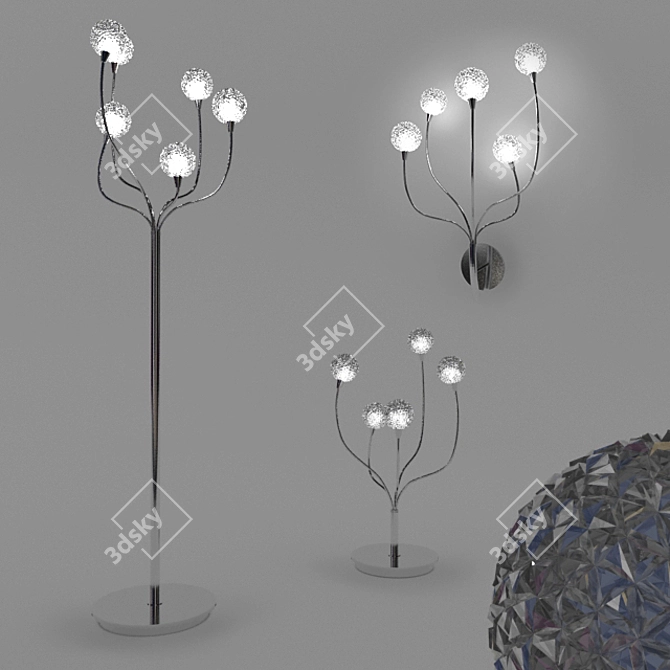  Lussole LSX KERNEL/Maggiolata Collection: Floor Lamp, Table Lamp, Wall Sconce - Contemporary Style 3D model image 1