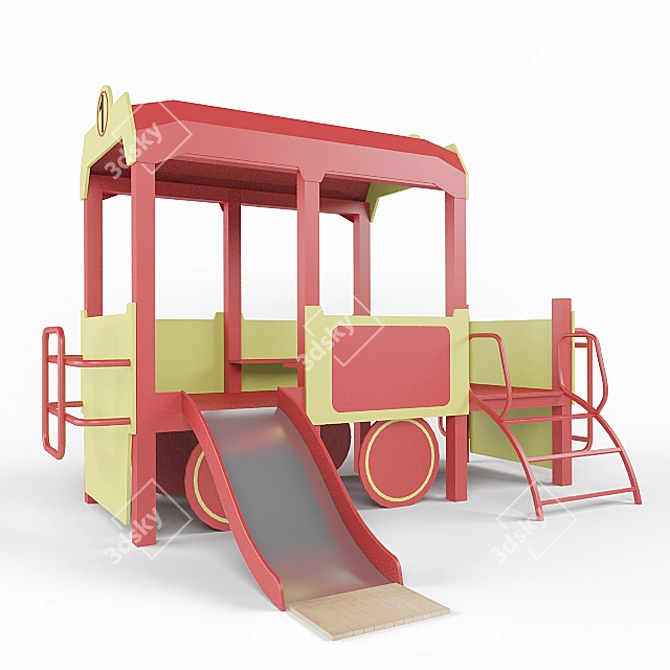 Mini Tram Playground 3D model image 1