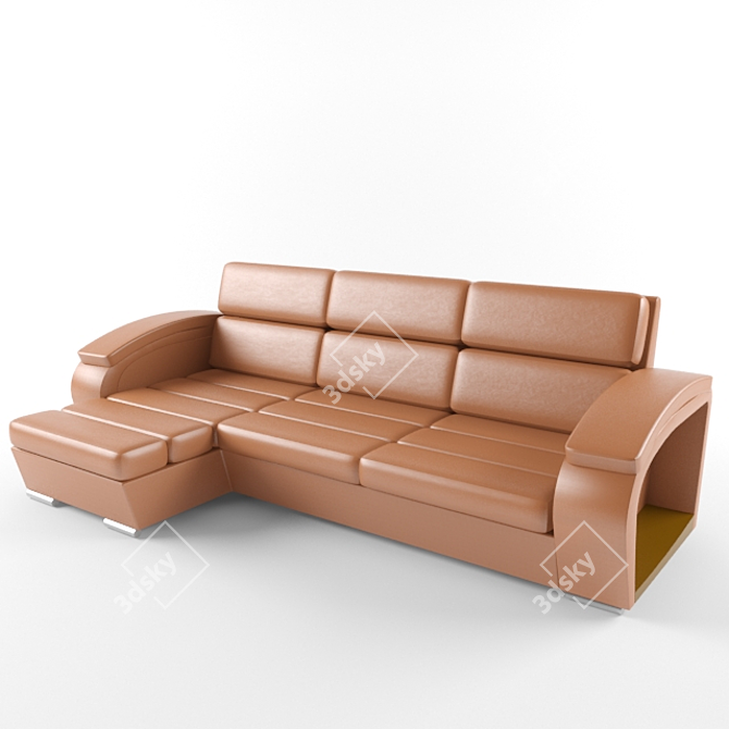 Stylish Lincoln Sofa Bed 3D model image 1